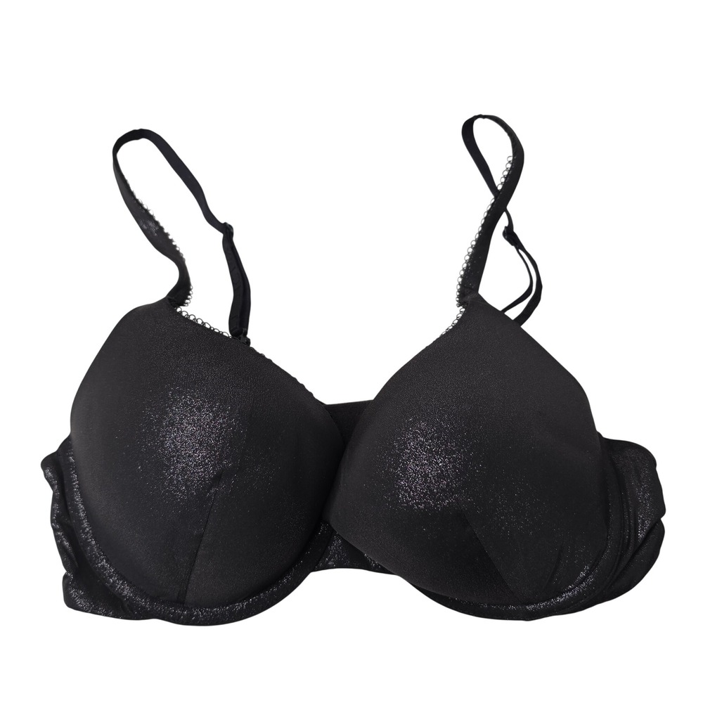 Victoria's Secret Bra Womens 34C Black Body By Victoria Perfect Shape Shimmer